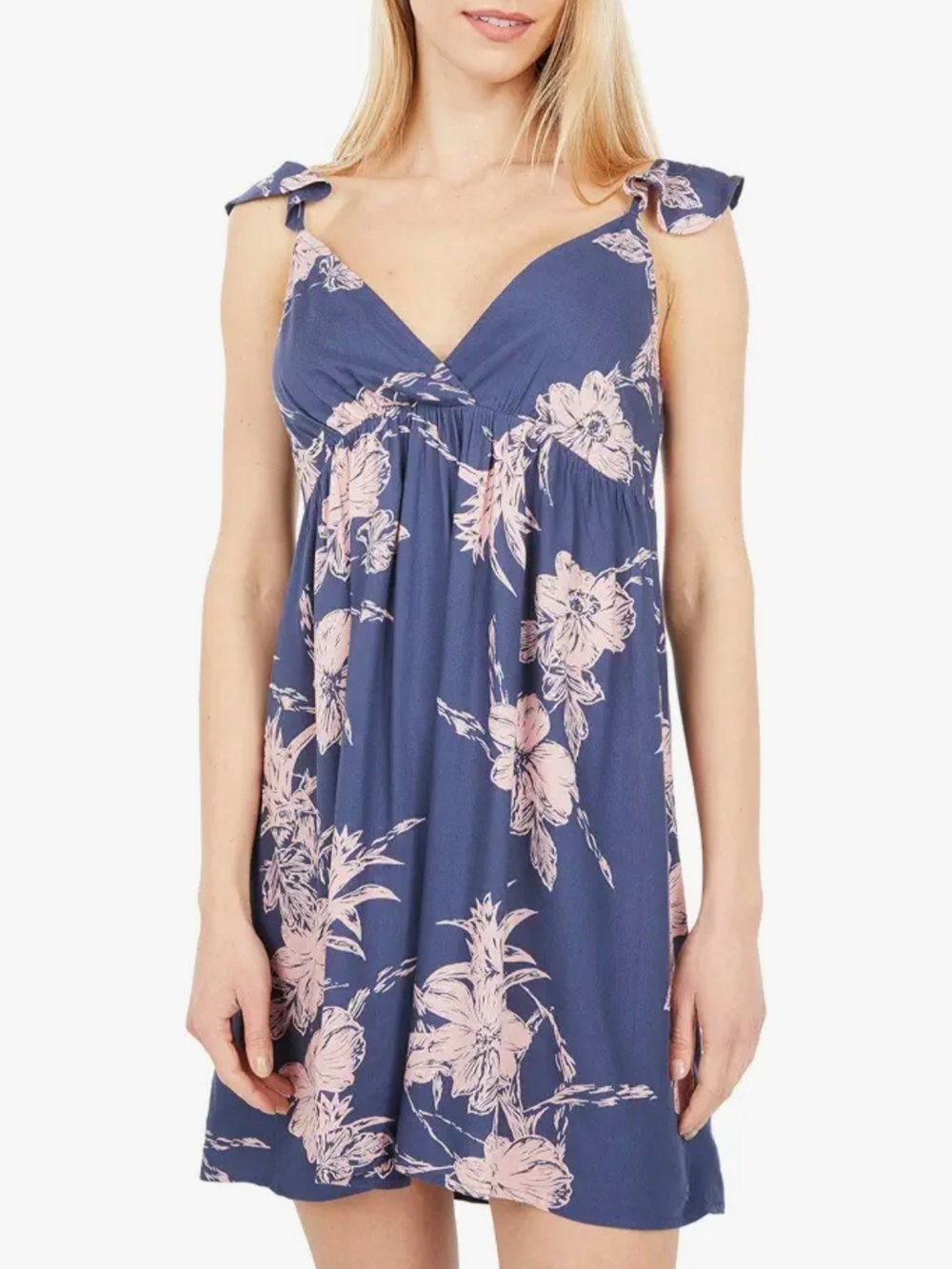 Roxy Dress with Pink Floral Print Sz XL